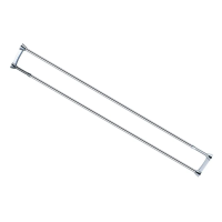 Штанга для шторки CRS-D-125x225/125 cm-225 cm/телескопическая с полотенцедержателем/нержавеющая сталь/ БЛИСТЕР (ZX6099)